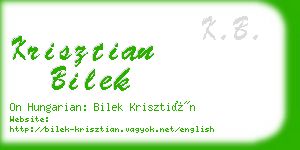 krisztian bilek business card